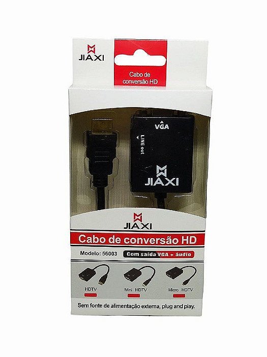Cabo Adaptador Vga Para Hdmi Ref:56003