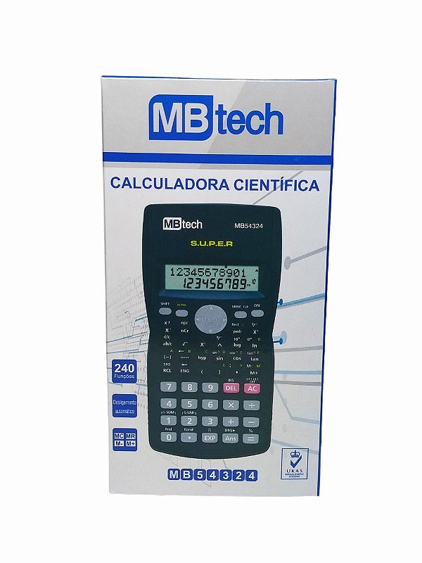 Calculadora Cientifica a Pilha 2 Linhas 10+2 Digitos Mb54324