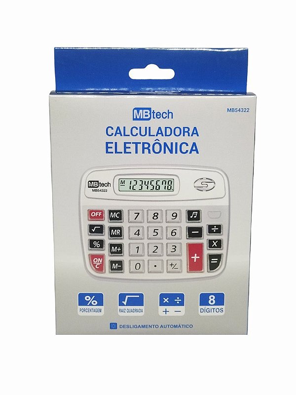 Calculadora Eletronica A Pilha 8 Digitos Mb54322