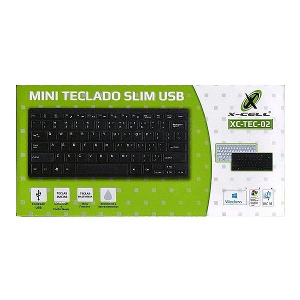 Mini Teclado Slim Usb P/ Pc Xc-Tec-02