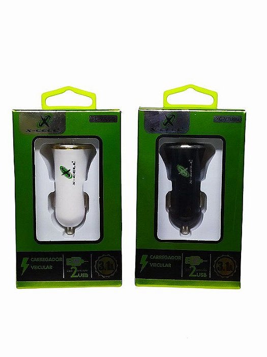 Carregador Veicular 2 Usb 3.1a Multitensão Xc-V7usb
