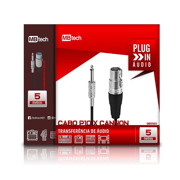 Cabo P10 X Canon C/ 5 Mt GB51120