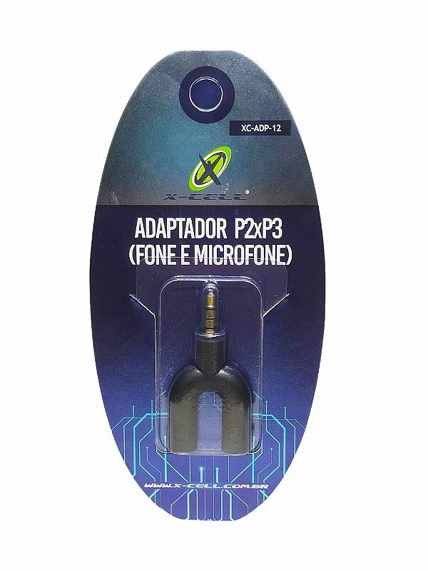 Adaptador P2 X P3 Fone E Microfone Xc-Adp-12