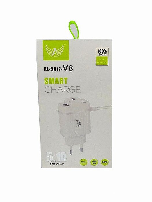 Carregador P/ Celular Micro Usb V8 5.1a Al-5017-V8