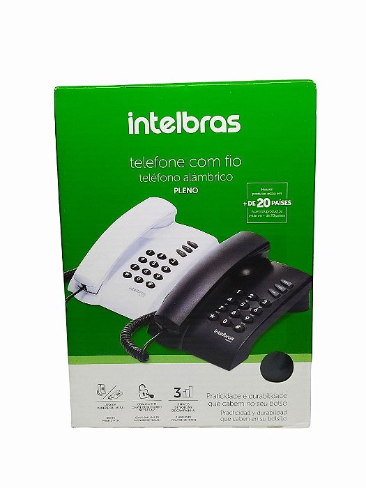 Telefone Com Fio Pleno Preto
