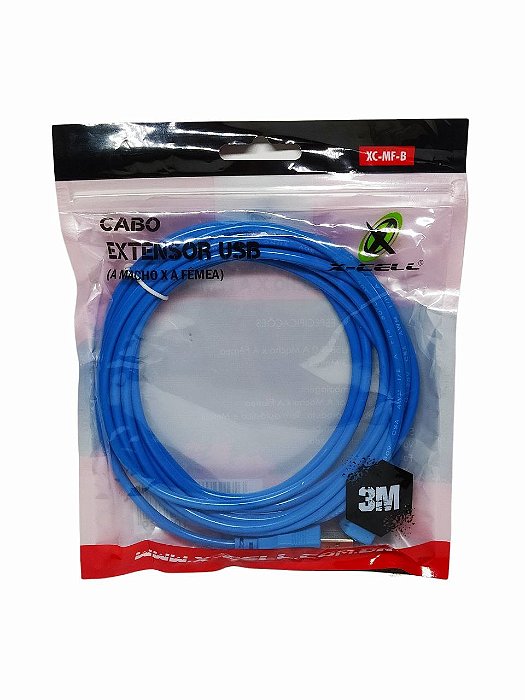 Cabo Extensor Usb A Macho X A Fêmea 3.0a 3mt Xc-Mf-B