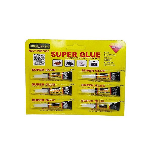 Cola a Base de Cianoacrilato Cartela Com 6 peças PEG-601