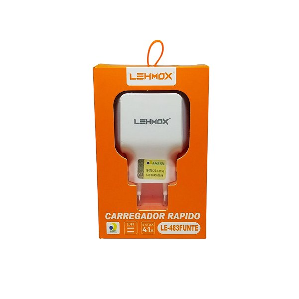 Carregador Universal Com 2 Entrada Usb e Sem Cabo LE-483FUNTE