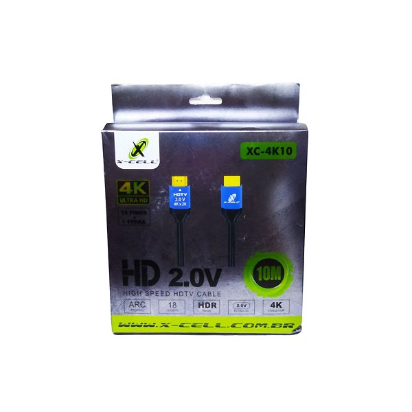 Cabo Hdmi 4K 2.0v 10Mt XC-4K10