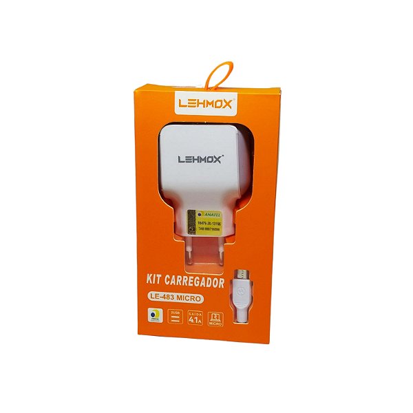 Carregador Universal C/ 2 Entrada Usb LE-483Micro (V8 Micro Usb)