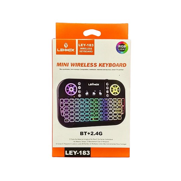 Mini Teclado Wireless Com Touch Pad Ley-183