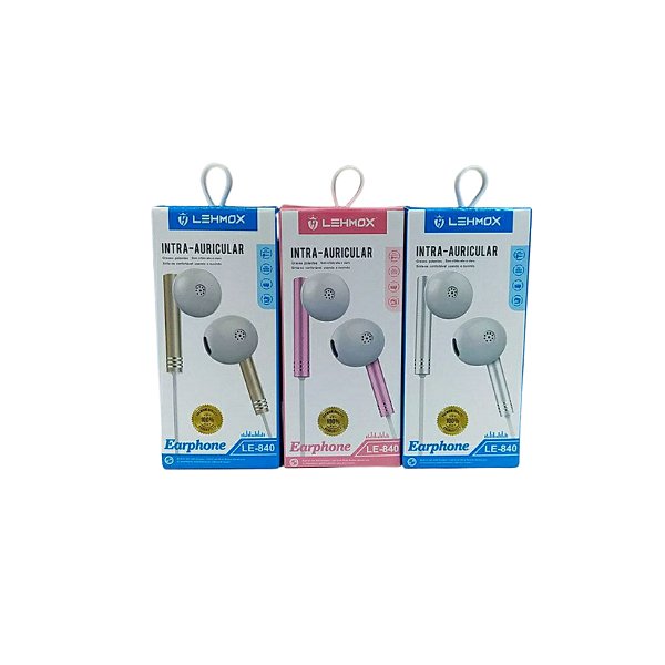 Fone de Ouvido Com Fio Cabo de 1,2mt