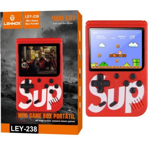 Mini Vídeo Game Portátil Retrô Sup C/ 400 jogos + 1 Controle para