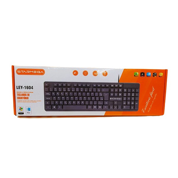Teclado Com Fio Usb Para Computador e Notebook LEY-1604
