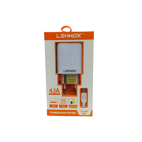 Carregador Para Celular Com 2 Entrada Usb e Cabo Lightning LE-495IOS