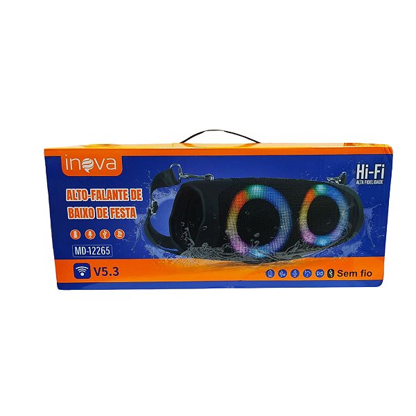 Caixa de Som Amplificadora Portatil Com Bateria Recarregavel MD-12265