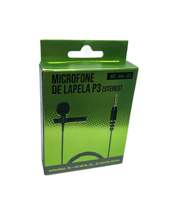 Microfone De Lapela P3 (Stereo) Xl-Ml-02