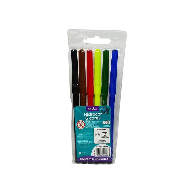 HIDROCOR 6 CORES ESTOJO