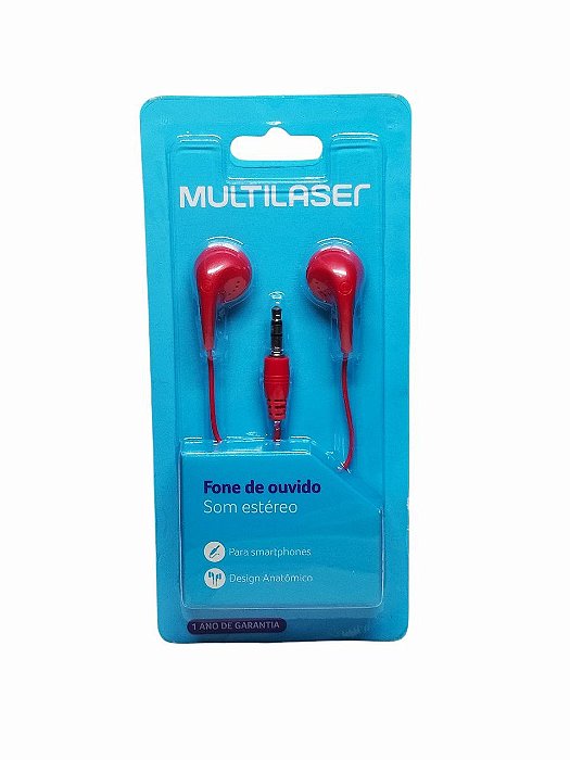 Fone De Ouvido Earphone Play Vermelho Ph315