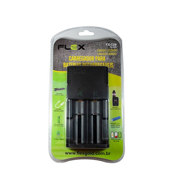 Carregador De Pilha Fx-C09 Sem Pilha