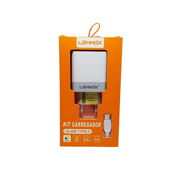 Carregador Com 2 Entradas Usb LE-490 Type-C