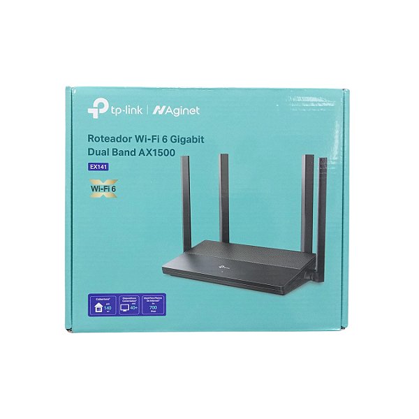 Roteador Dual Band Gigabit Wifi 6 Router EX141
