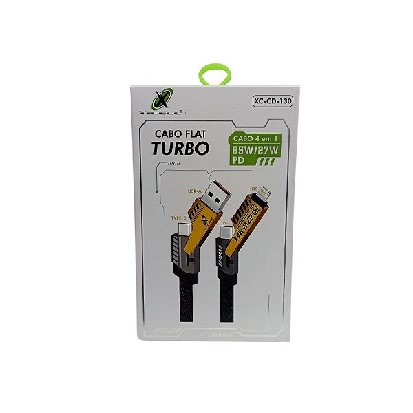 Cabo de Dados Usb 4 Em 1 65W XC-CD-130