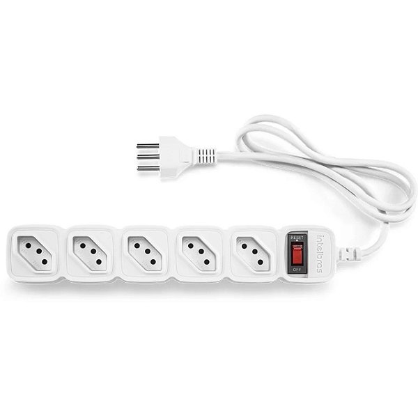 Protetor Eletronico C/ 5 Tomadas Branco EPE205