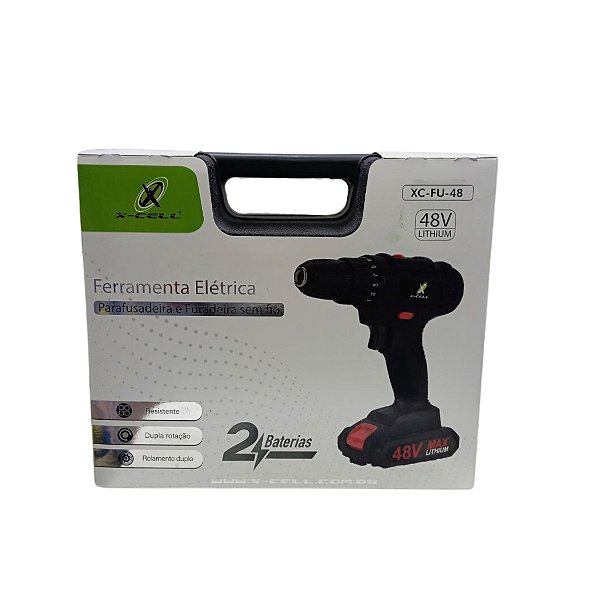 Parafusadeira e Furadeira Sem Fio XC-FU-48