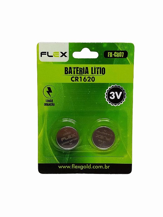 Bateria Tipo Botão Cartela C/2 Cr1620 Fx-Cr07
