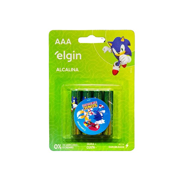 Pilha Aaa Alcalina Elgin Lr03 (Blister C/4)