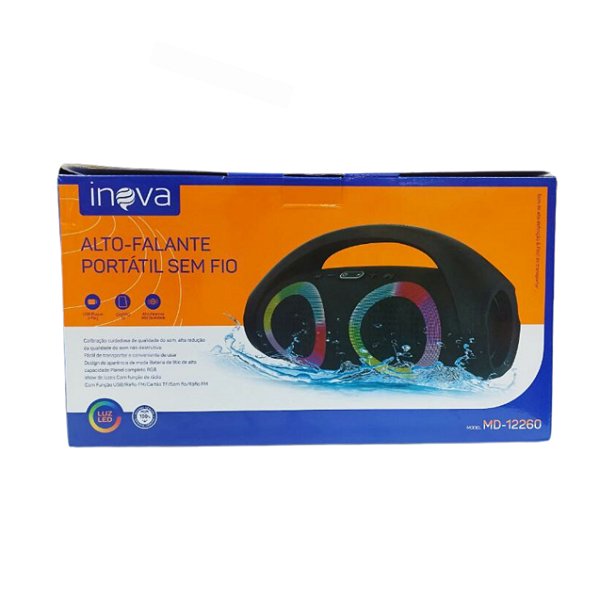Caixa de Som Amplificadora Portatil Com Bateria Recarregavel MD-12260