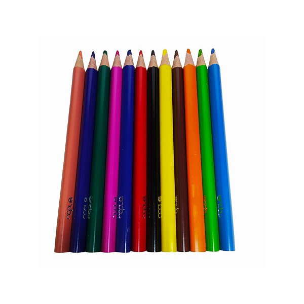 LAPIS 12 CORES BIG 15CM TRIANGULAR C/ APONTADOR