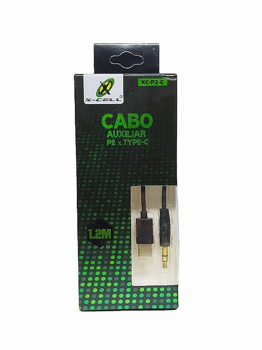 Cabo Auxiliar P2 X Type-C Xc-P2-C