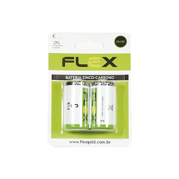 Pilha Tipo C Zinco-Carbono C/ 2 Unid. FX-CK2