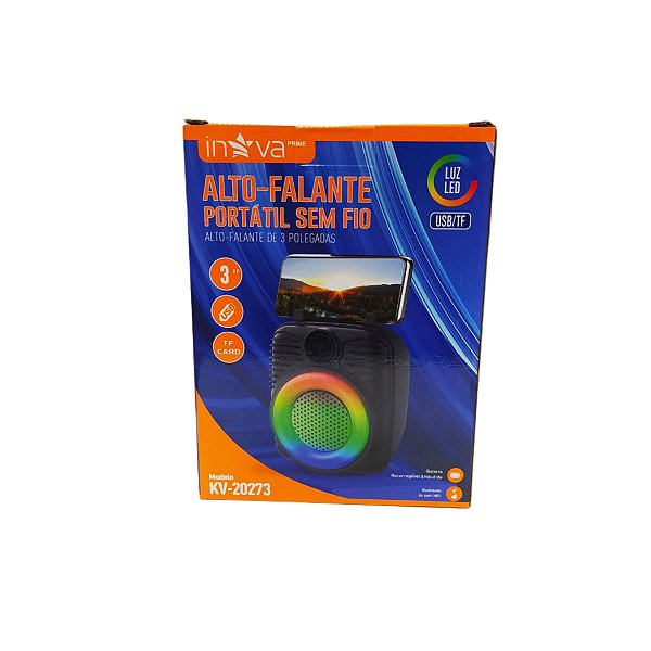 Mini Radio Portatil Sem Fio e Recarregavel