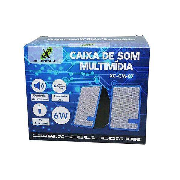 Conjunto C/2 Caixa de Som P/ Computador XC-CM-07