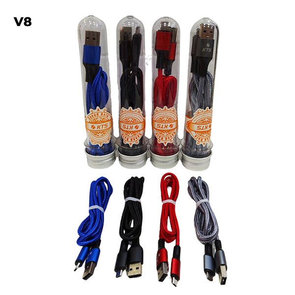 Cabo Micro Usb V8 / Type-C e IPH (Tubete Kts)
