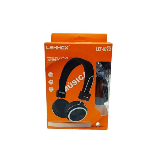 Fone de Ouvido Com Fio Cabo de 1.2mt Compativel com Entrada P2 LEF-1078