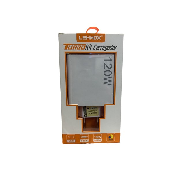 Carregador C/1 Entrada Usb-C Type-C 120W e Sem Cabo LE-626 Funte
