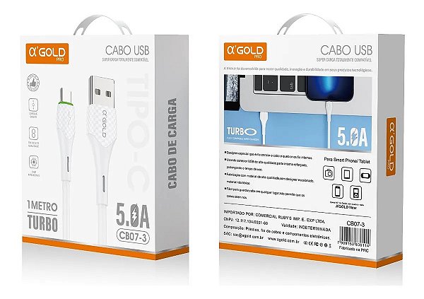 Cabo Usb Para Type-C 1mt CB07-3