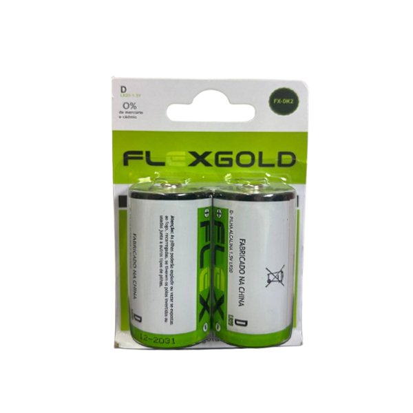 Pilha Tipo D Alcalina C/ 2 Unid. FX-DK2