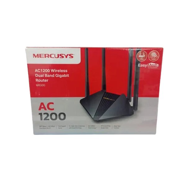 Roteador Mercusys Wireless Dual Band Gigabit Ac1200 MR30G