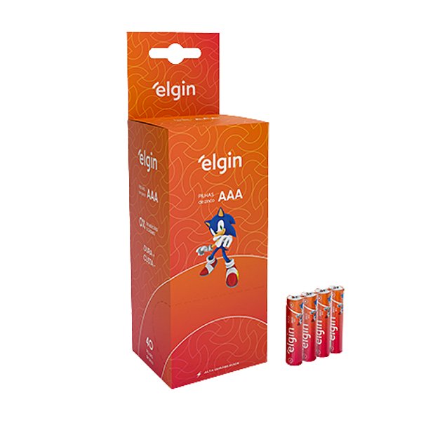 Pilha de Zinco-Carvão Aaa R03 Tubo C/ 40 Unid.