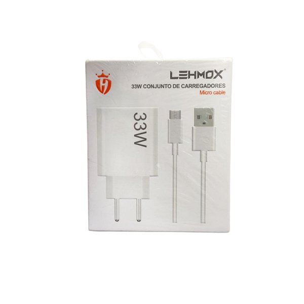 Carregador de Celular 1 Entrada Usb e Cabo Micro Usb V8 LE-407 Micro