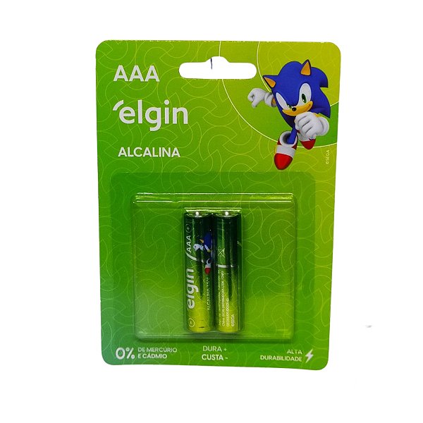 Pilha Aaa Alcalina Elgin Lr03 Blister C/2