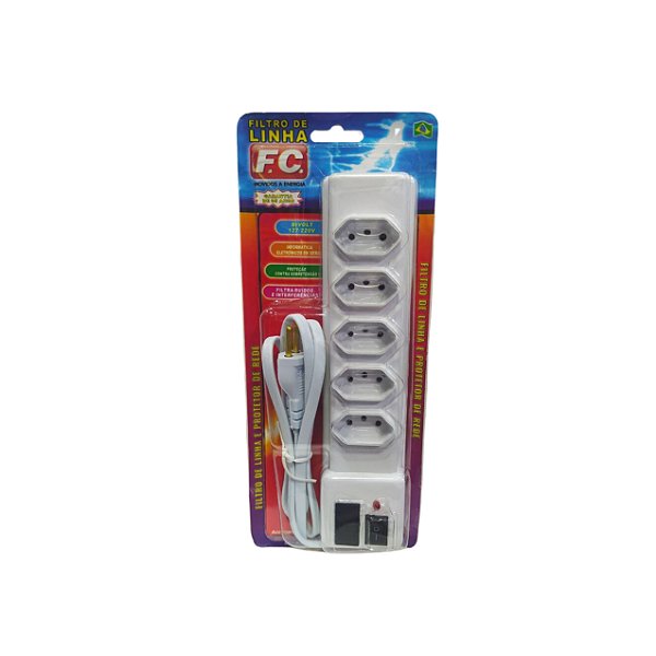 Filtro De Linha New C/ 5 Tomadas 1,20m 226079