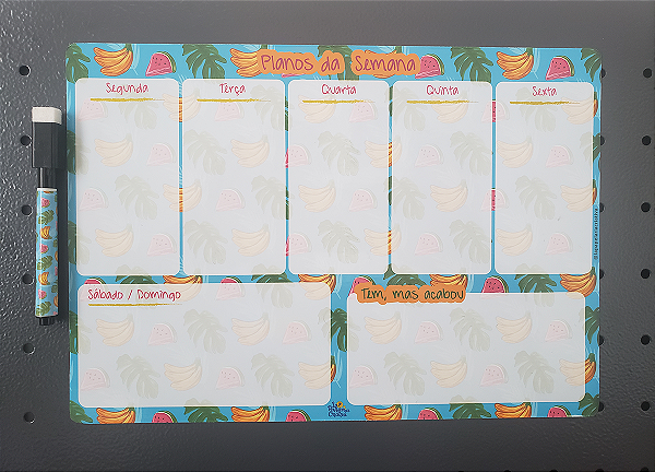 Planner magnético - Frutas