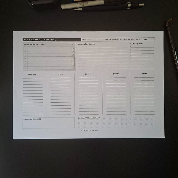 DESK PLANNER BASIC 20X27