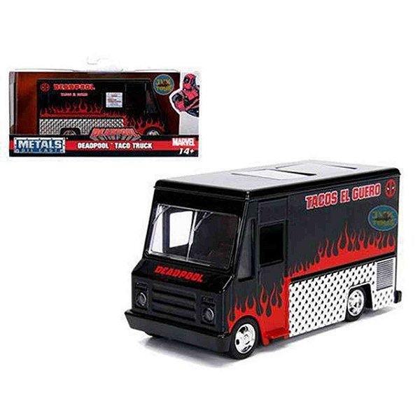 Miniatura Taco Food Truck Deadpool - Preto - 1:32 - Jada Toys